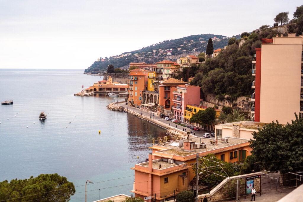 Villefranche-sur-Mer seen from a distance