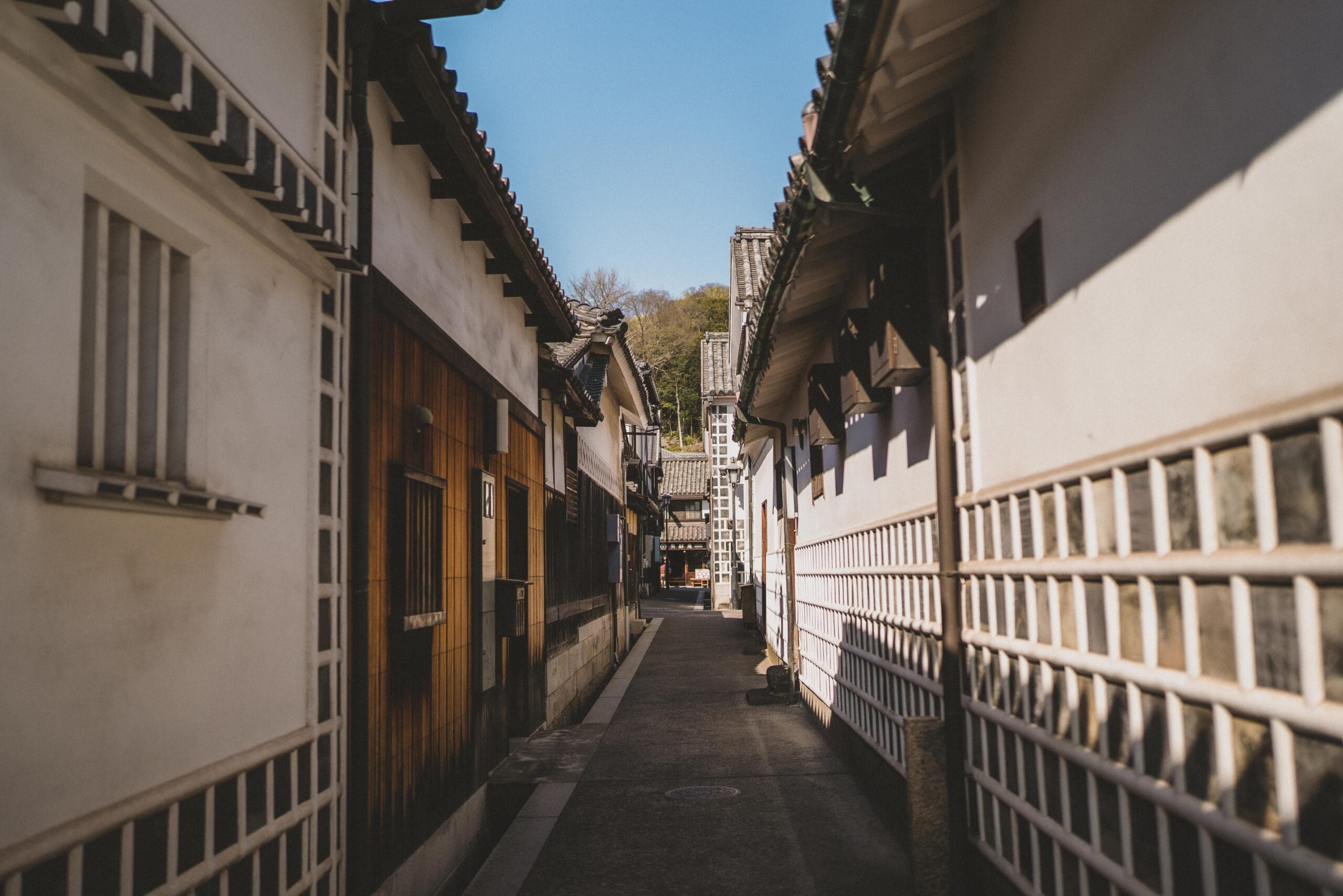 Historic residential quarter in Japan