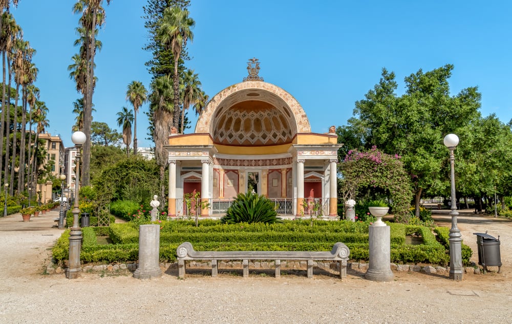 Public garden Villa Giulia in Palermo