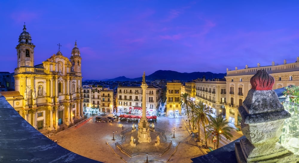 Palermo at night