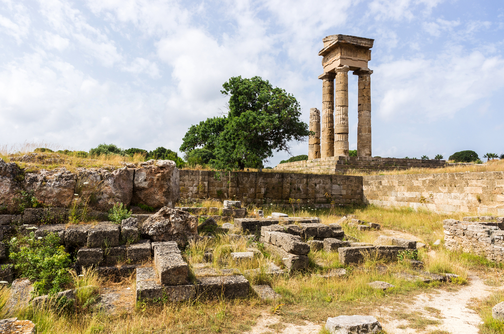 Bottom View of The Acropolis of Rhodes