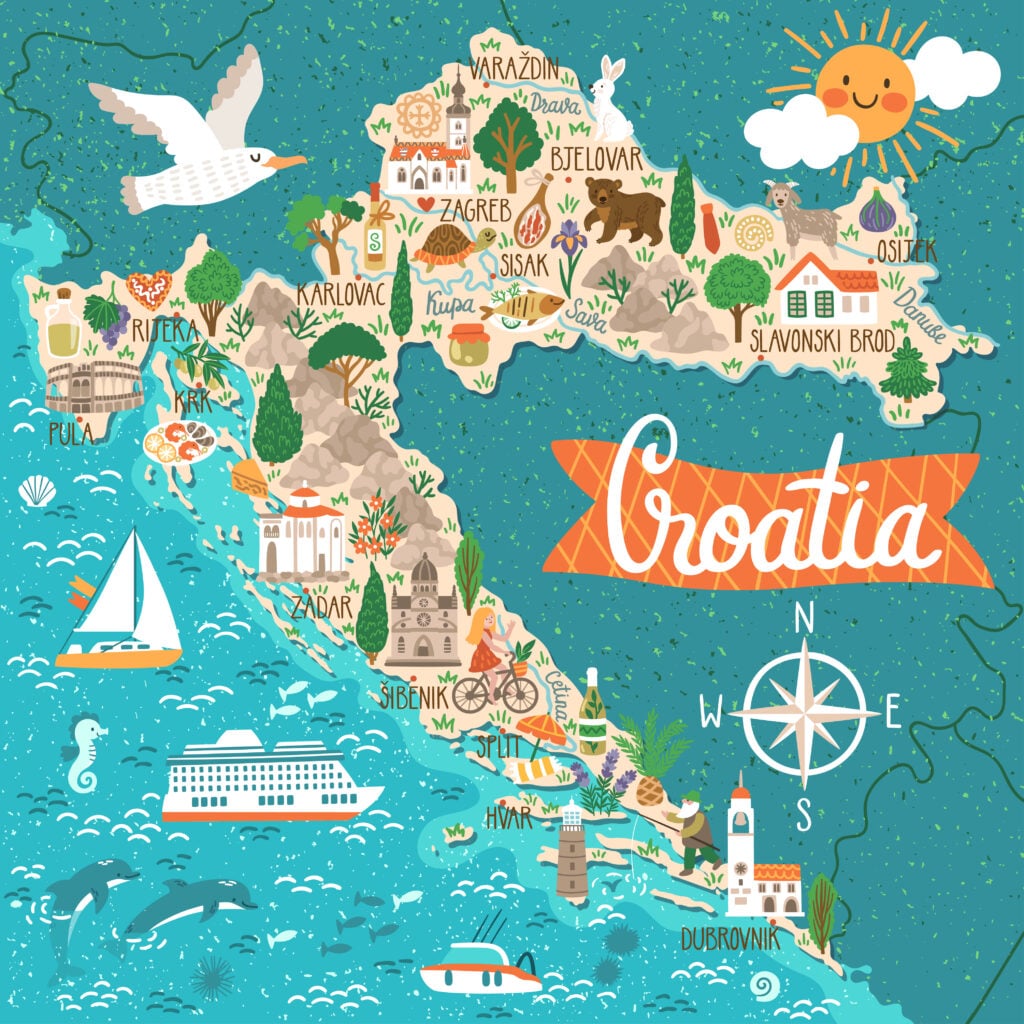 map of croatia