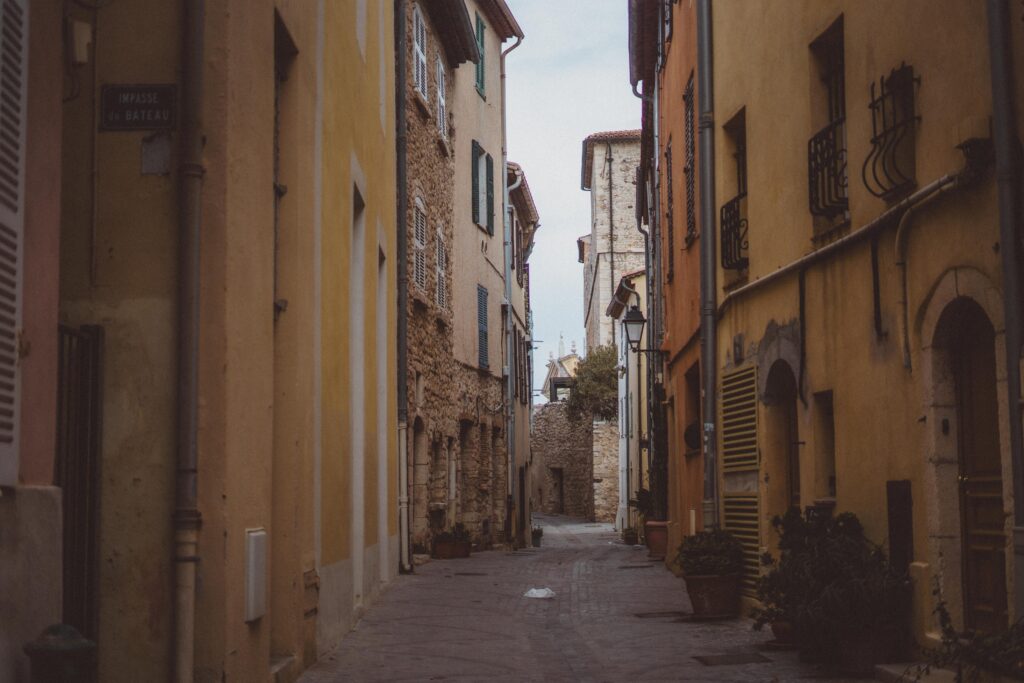 side street in antibes