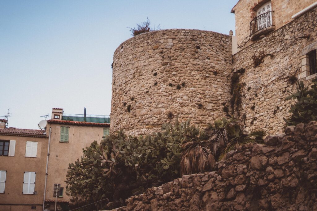 old fortified walls in antibes