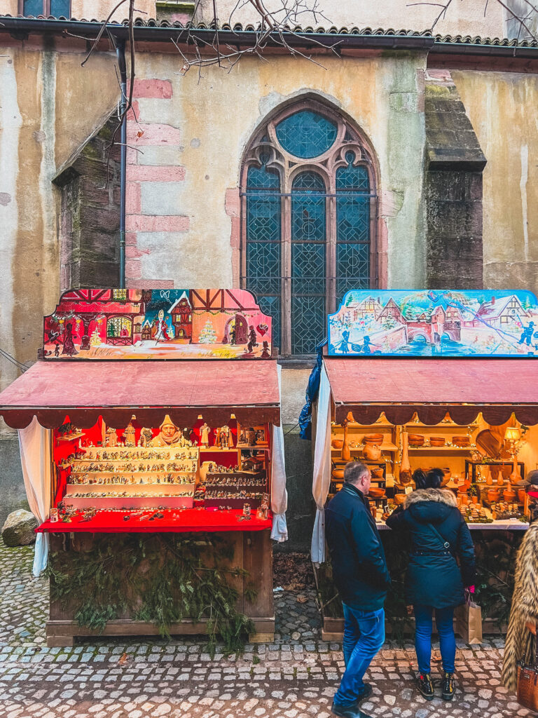 stalls at the kaysersberg christmas market