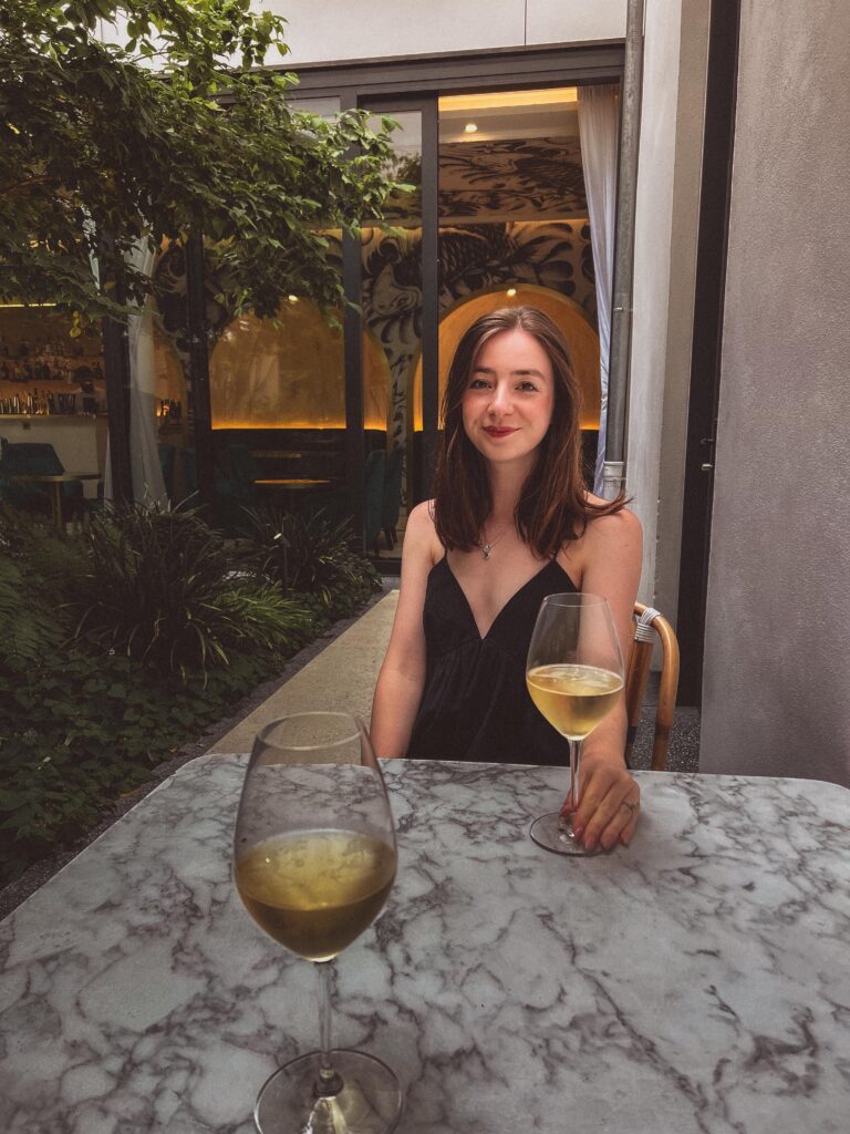 drinking wine in paris