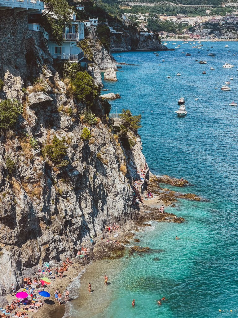 cliffs with beach cetara