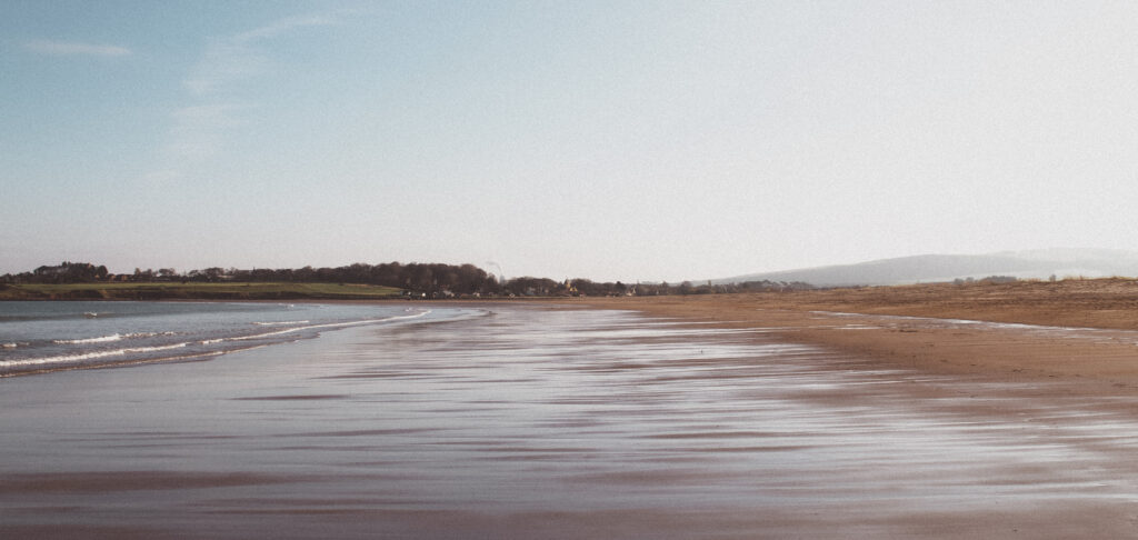 landscape of john muir country park in dunbar scotland