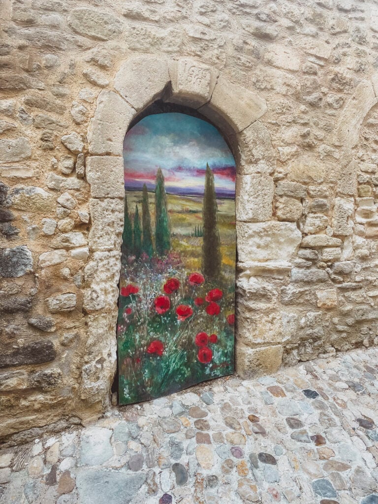 painting on the street in lacoste provence france