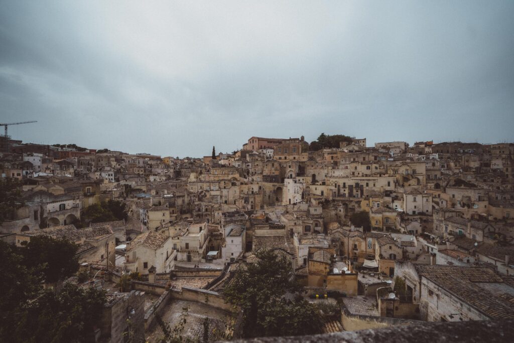 view of matera in italy