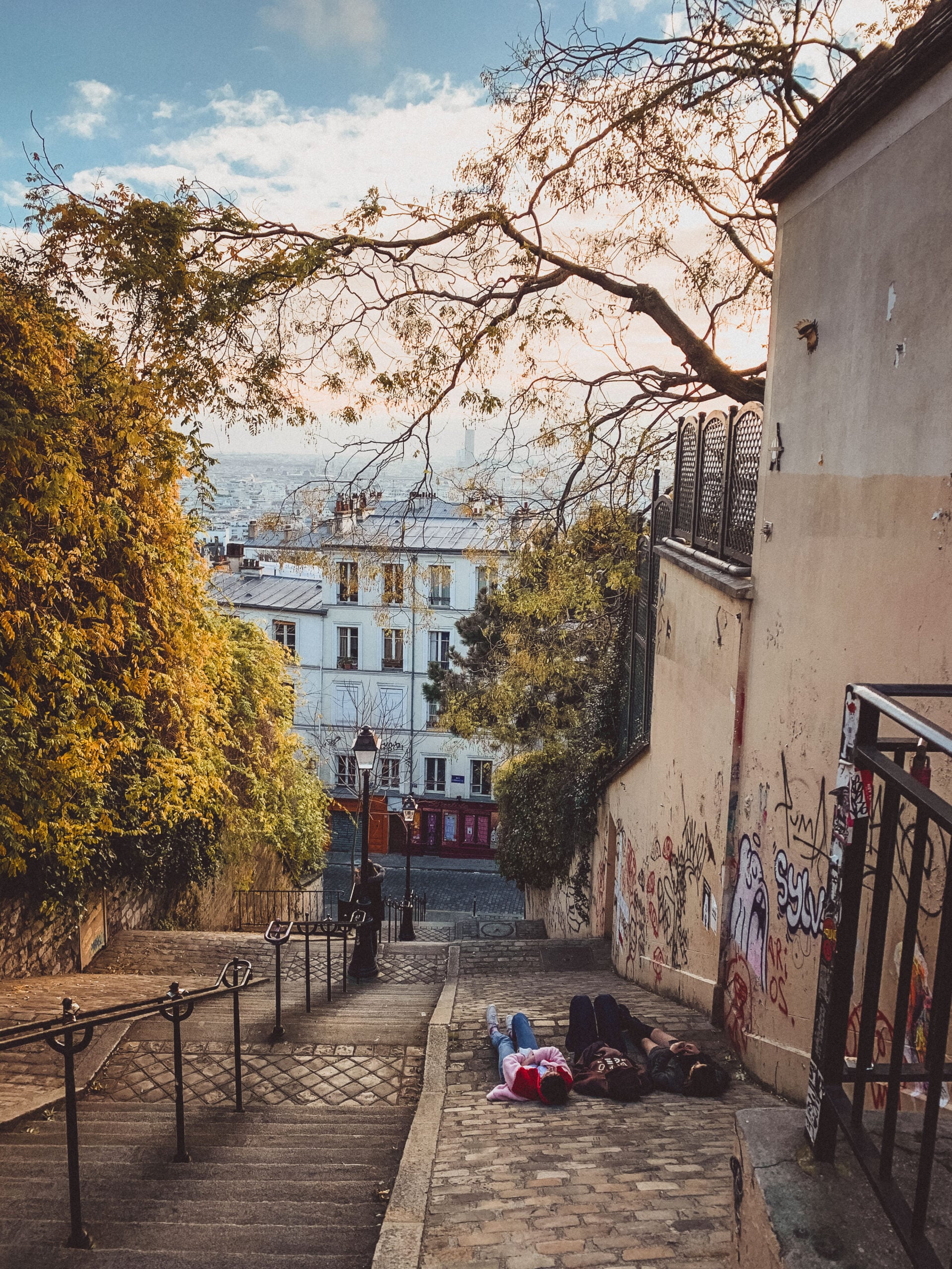 beautiful street in montmartre