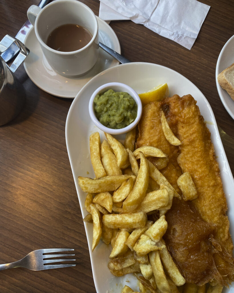 fish and chips at dunbar scotland