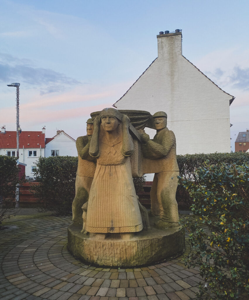 creel loaders monument in dunbar scotland