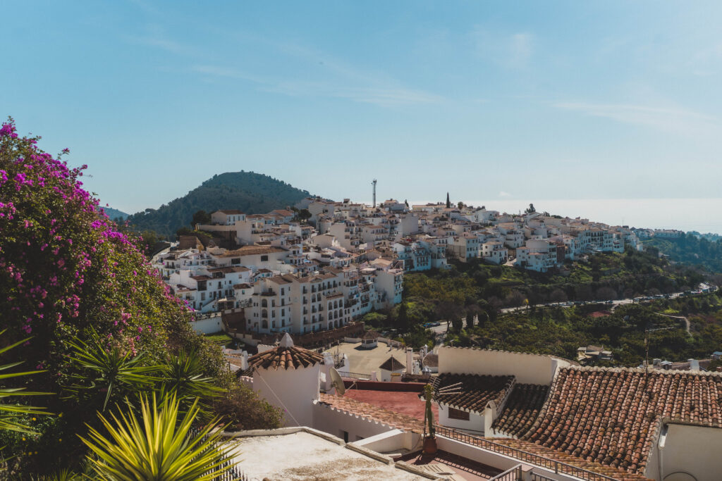 view from old town in frigiliana