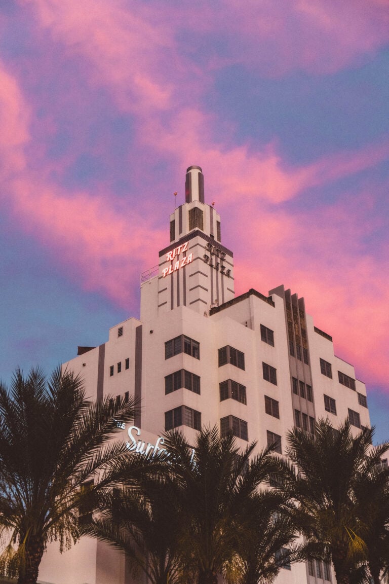 sunset in miami