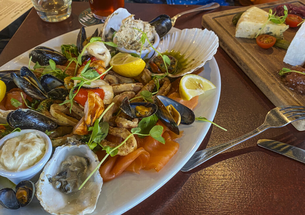 seafood platter in Edinburgh restaurant