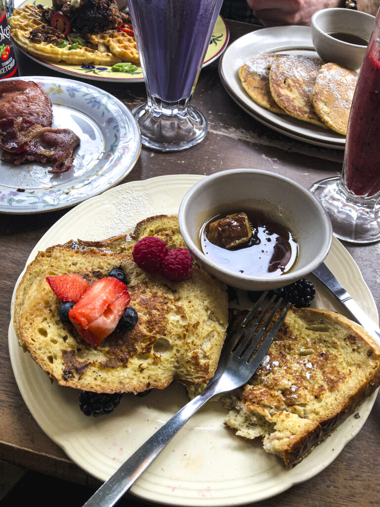 french toast on table breakfast in edinburgh