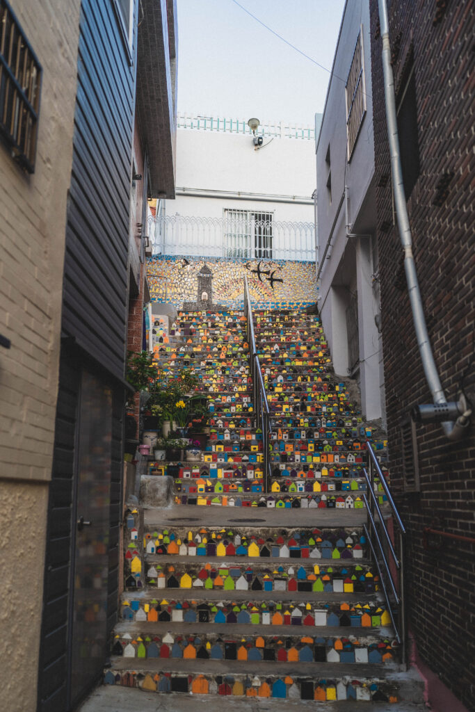 colourful steps gamechon village