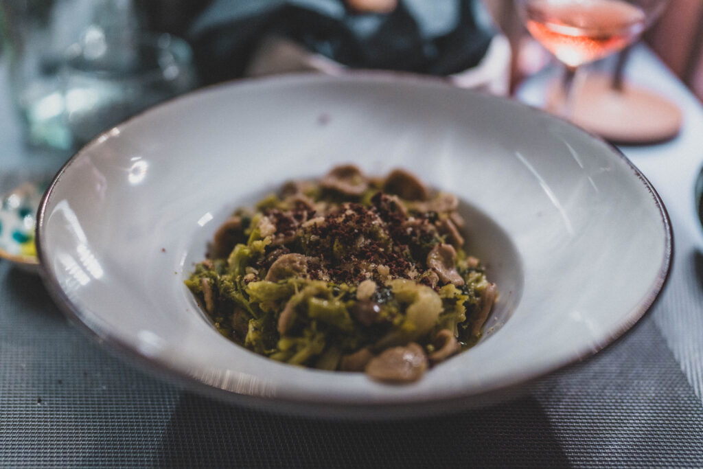 turnip green orechiette pasta