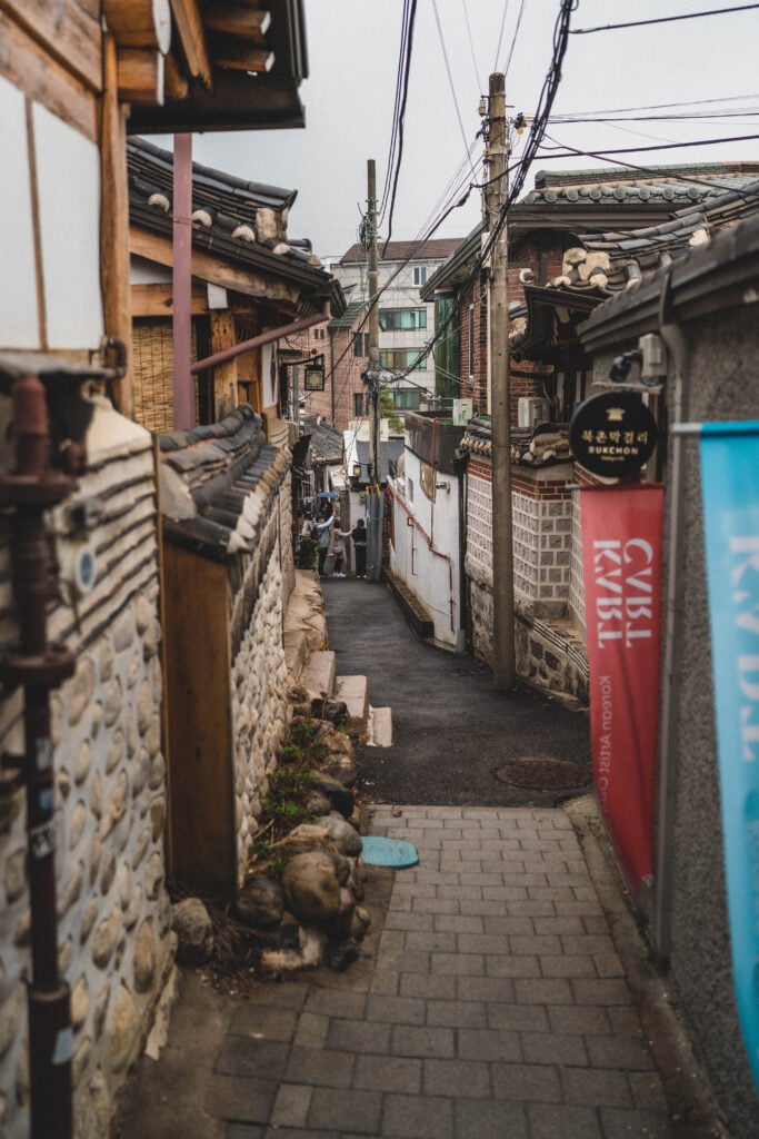 Bukchon Hanok Village narrow street