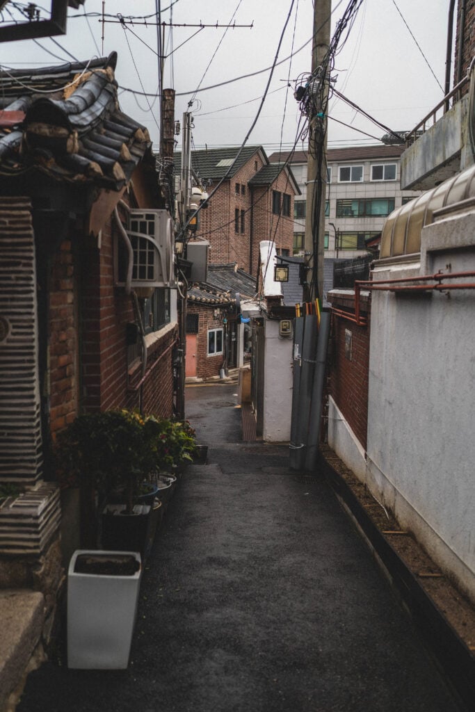 Bukchon Hanok Village pedestrian street