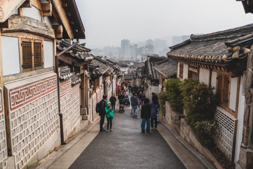 views from Bukchon Hanok Village