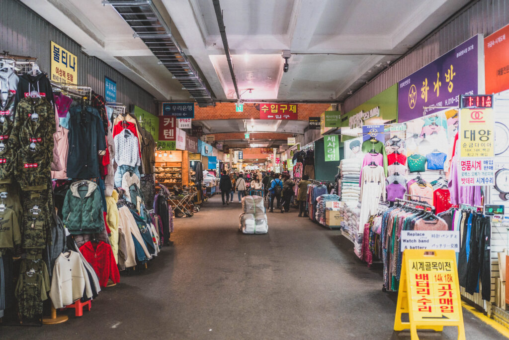clothing area Gwangjang Market