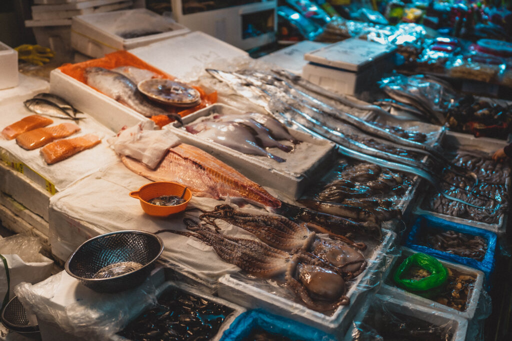 fresh fish Gwangjang Market