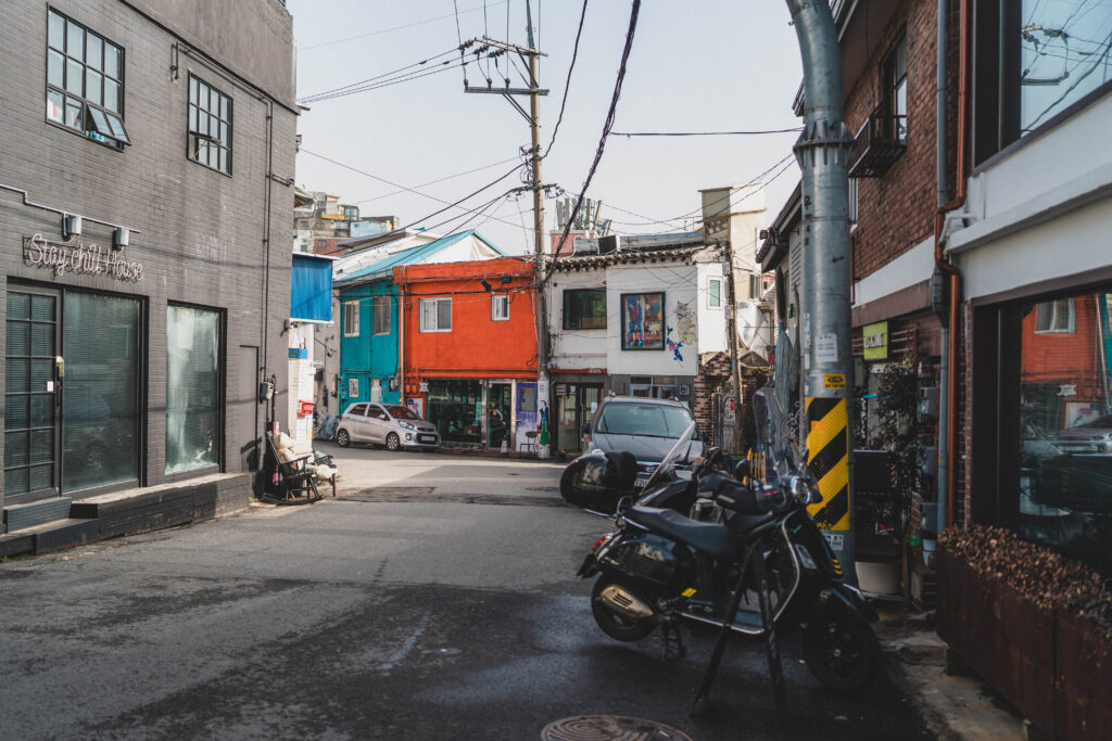colourful street seoul