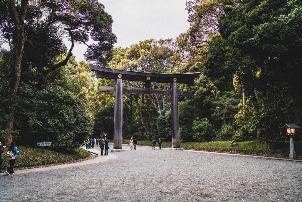 wooden torii gate