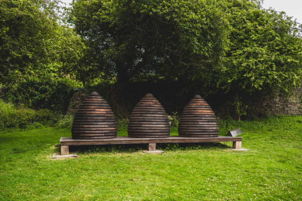 beehives outside of st davids cathedral