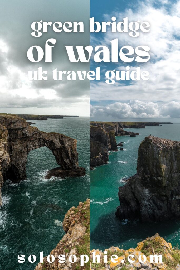 green bridge of wales/ how to visit the green bridge in pembrokeshire uk travel guide