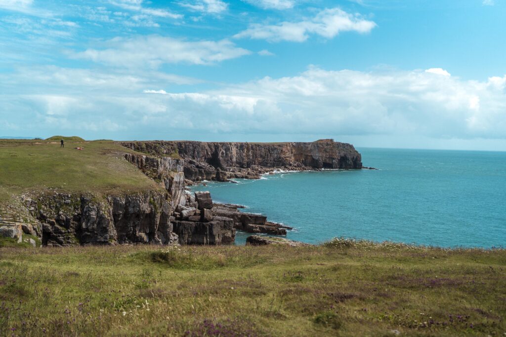 coastline close to st govan's chapel