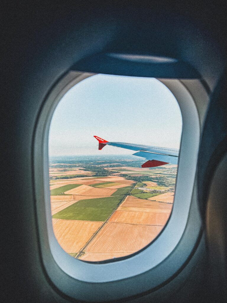 view from a plane window