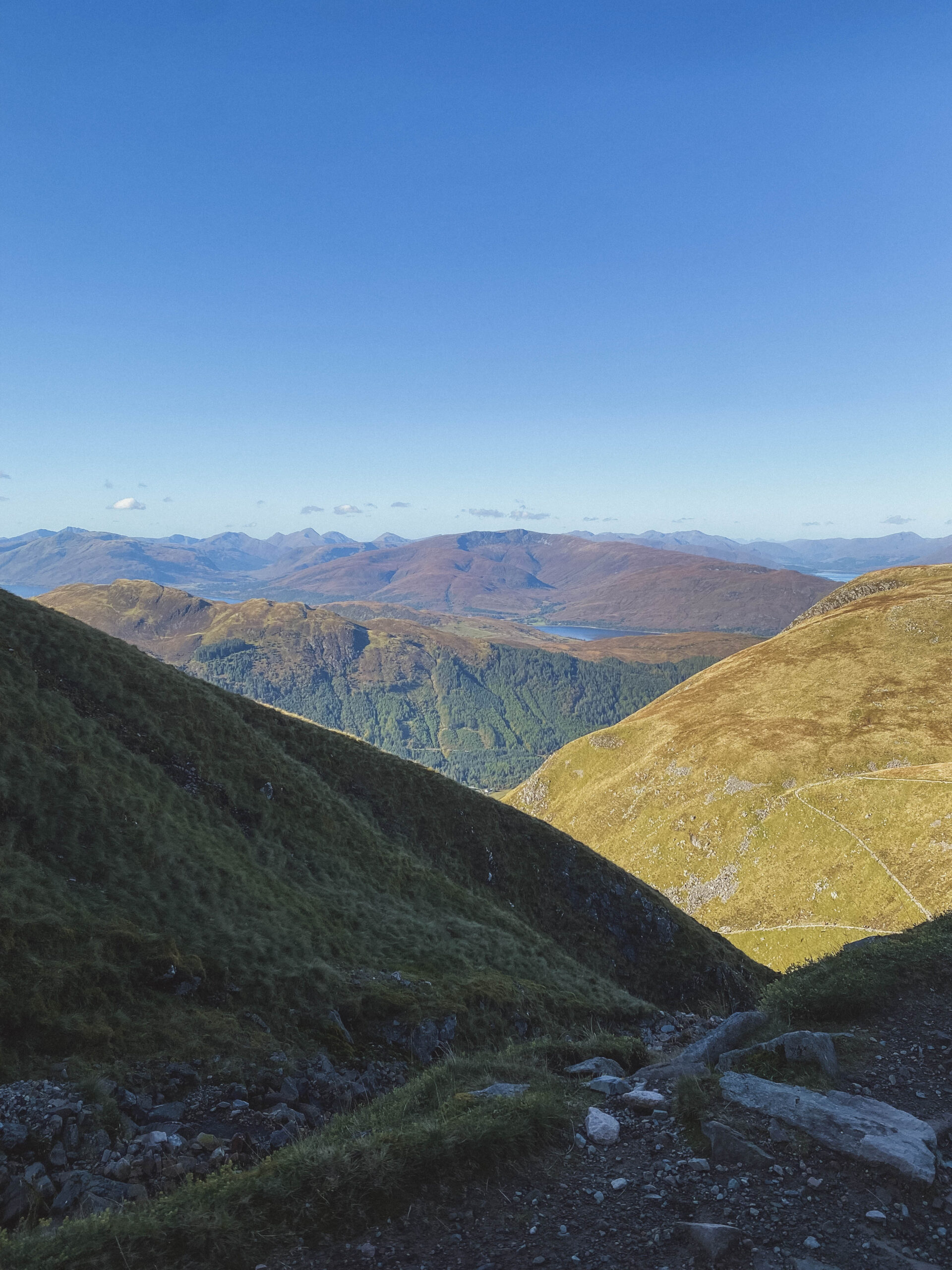 Views from the top of Ben Nevis in Scotland