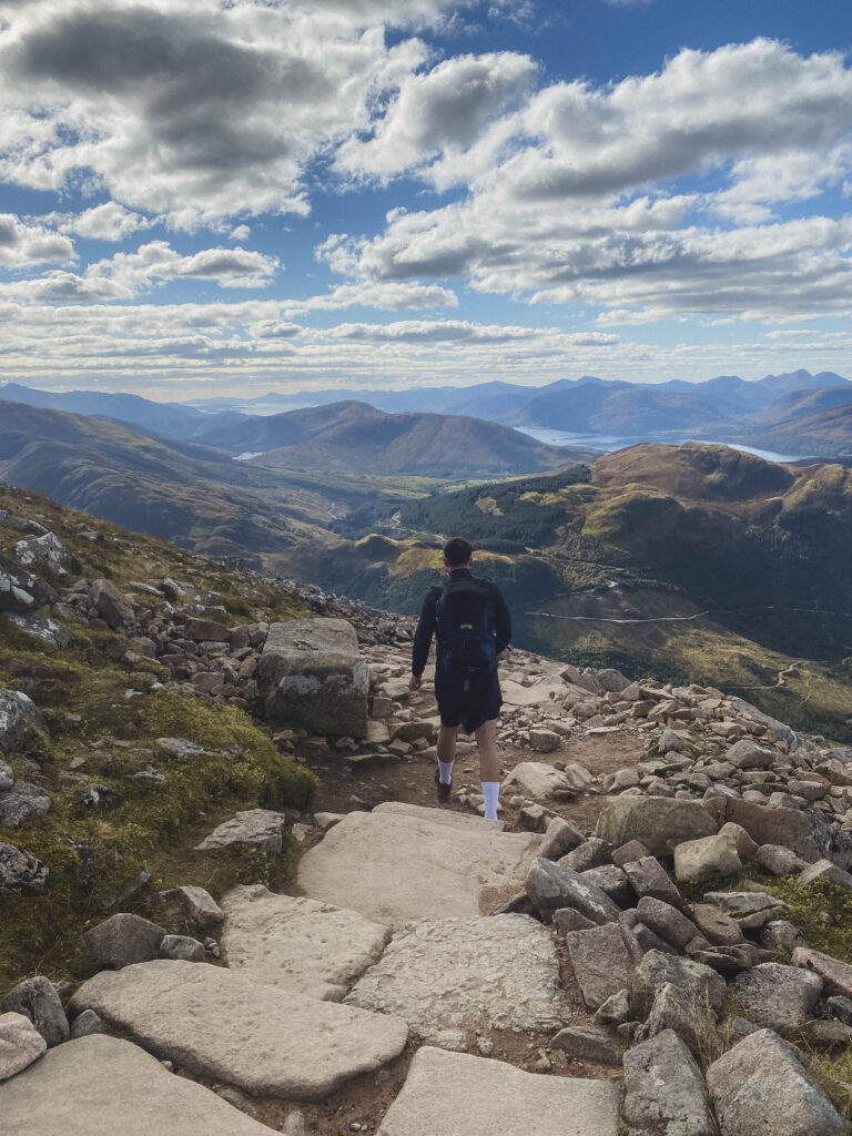 descent views from Ben Nevis, Scotland