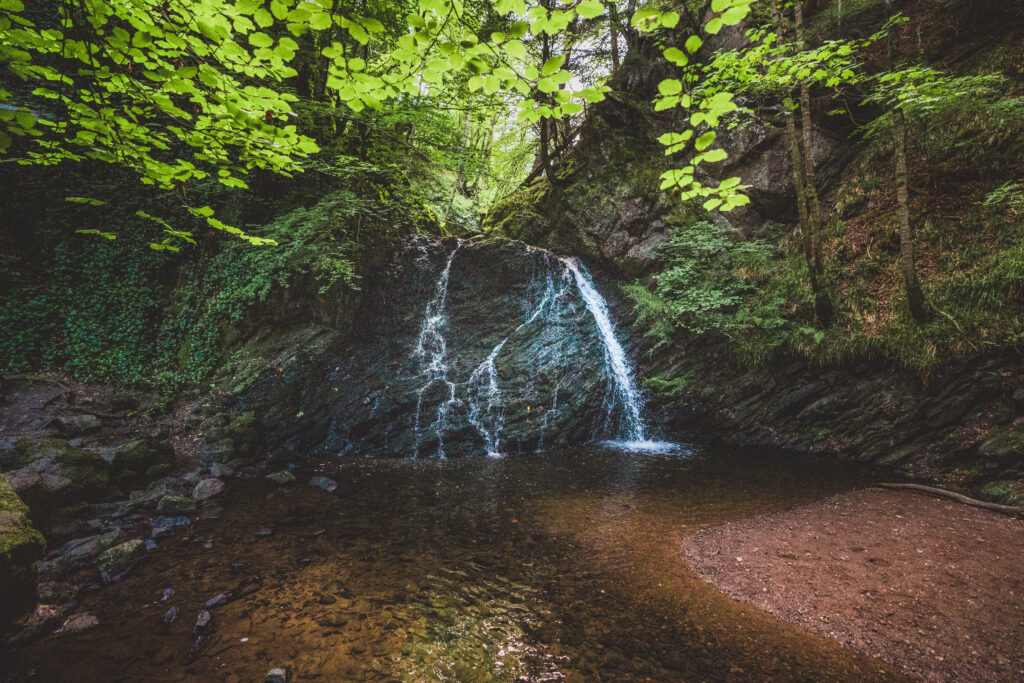 fairy glen falls in the scottish highlands