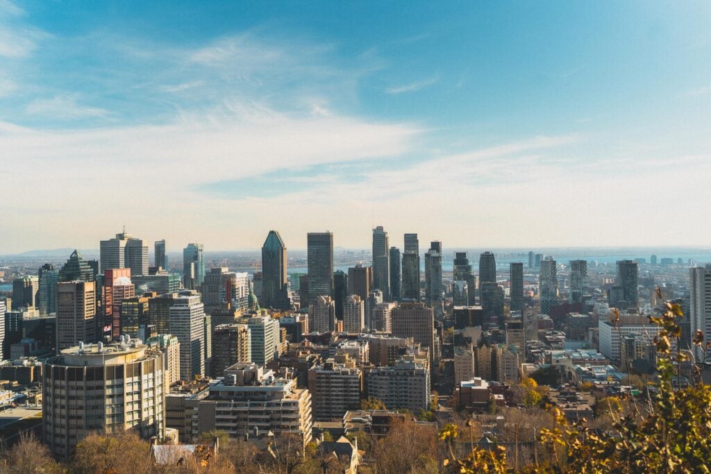 view from parc mont royal