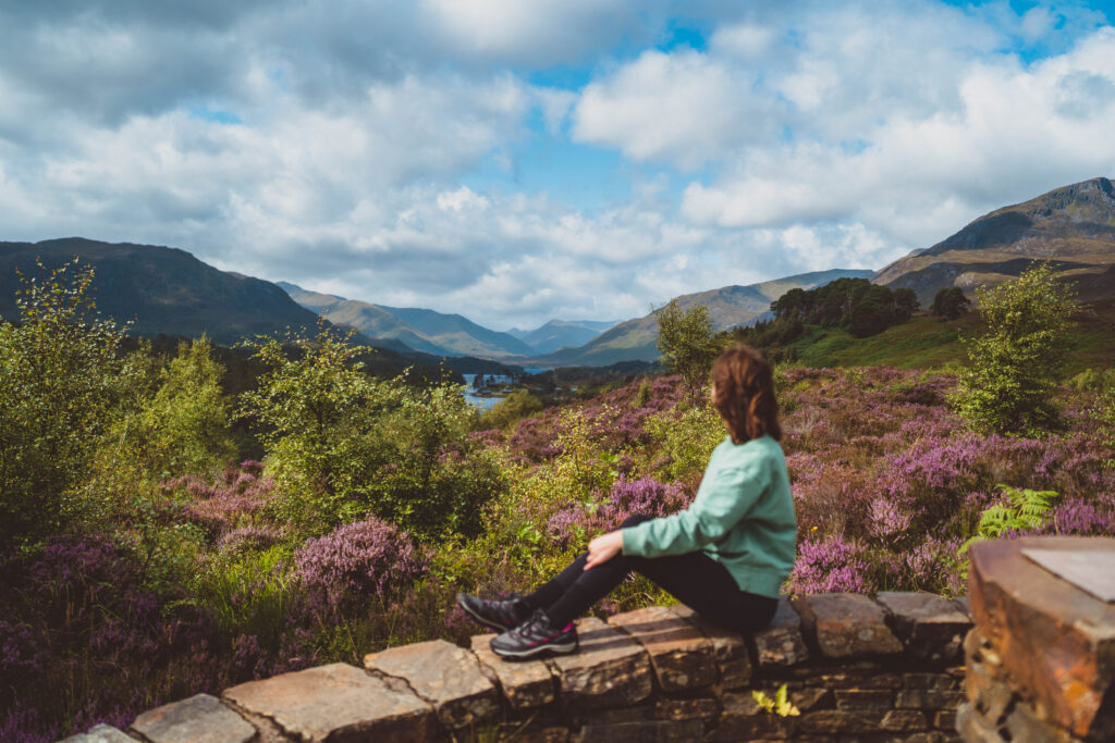 enjoying the view at glen affric