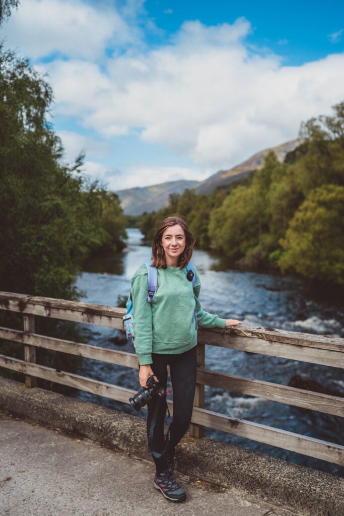 enjoying the view at glen affric