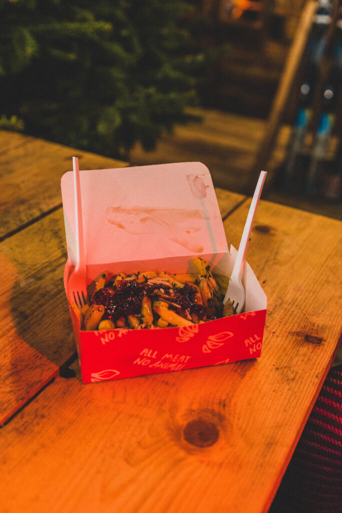 vegan loaded fries christmas in cambridge
