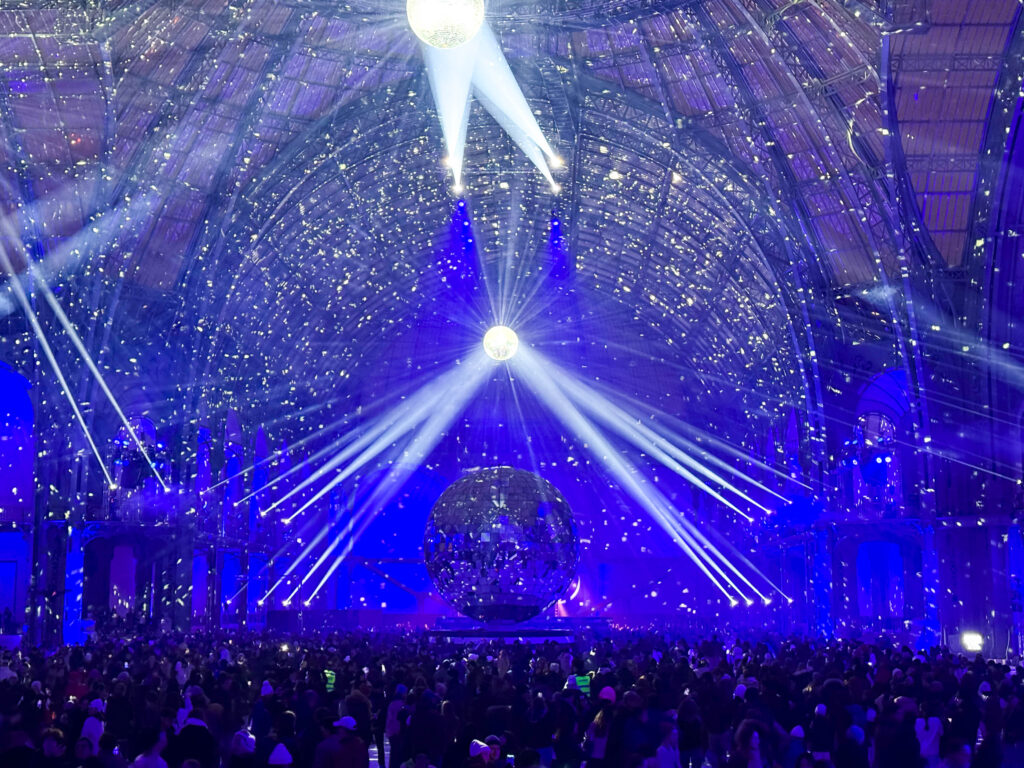 ice skating at night in grand palais