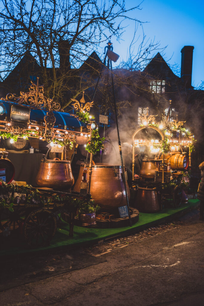 wine at winchester christmas market