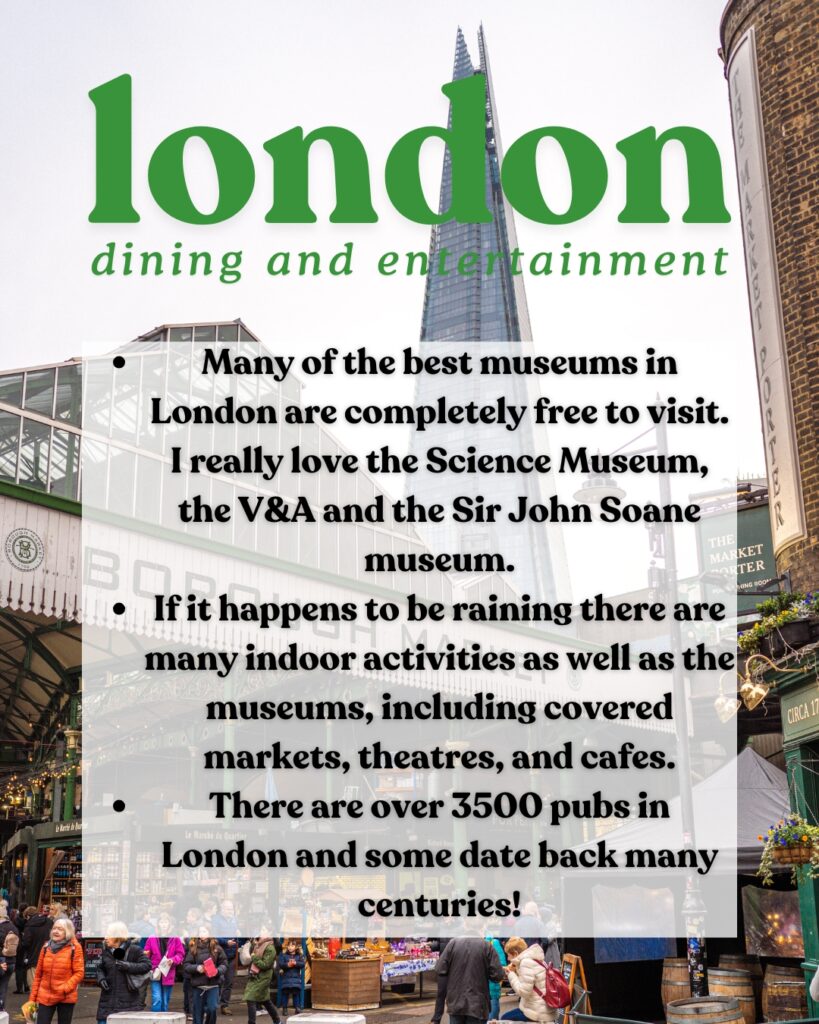 entertainment in london travel tips