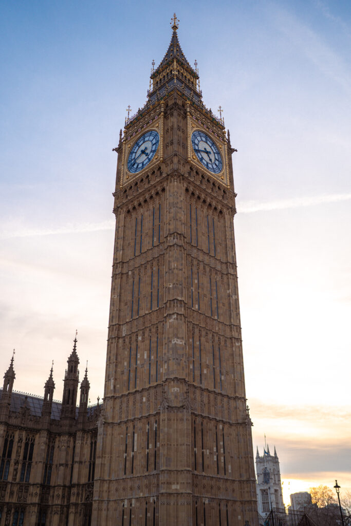 big ben at sunset