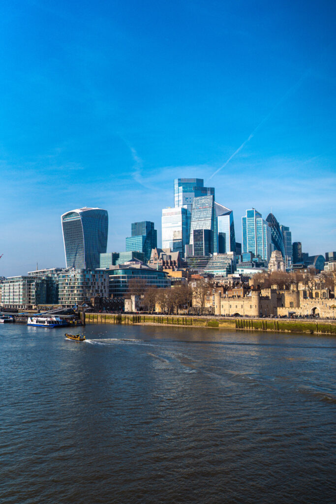 the city of london on a sunny day