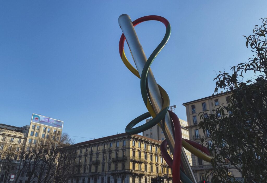 Needle, Thread and Knot sculpture