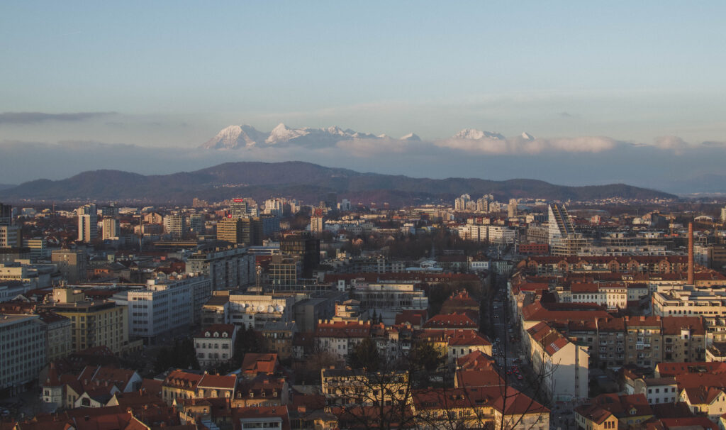 view overlooking Ljubljana, Slovenia