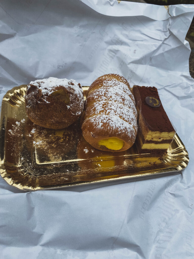 selection of pastries from La Bomboniera, Trieste