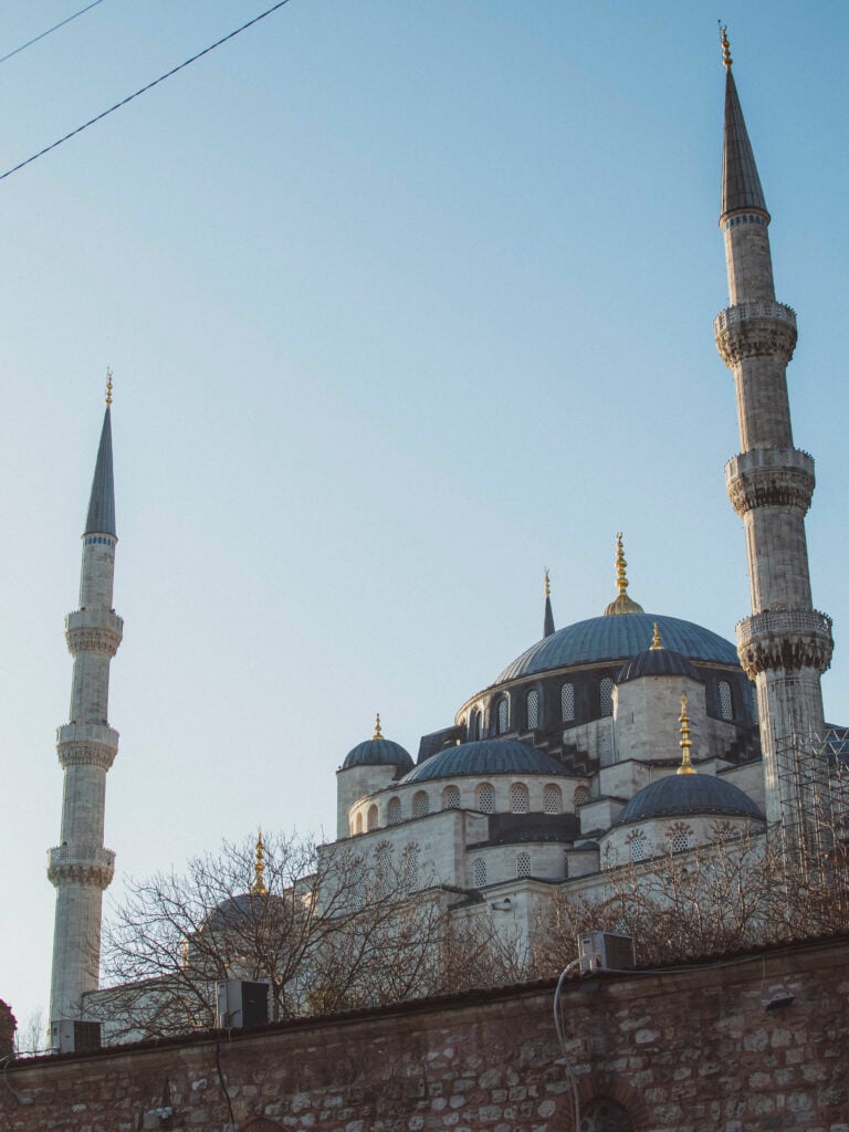 Main Entrance side from afar of the Blue Mosque, Istanbul